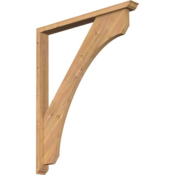 Ekena Millwork Legacy Traditional Smooth Bracket w/ Offset Brace, Western Red Cedar, 3 1/2"W x 34"D x 42"H BKT0402X34X42LEC01SWR - main